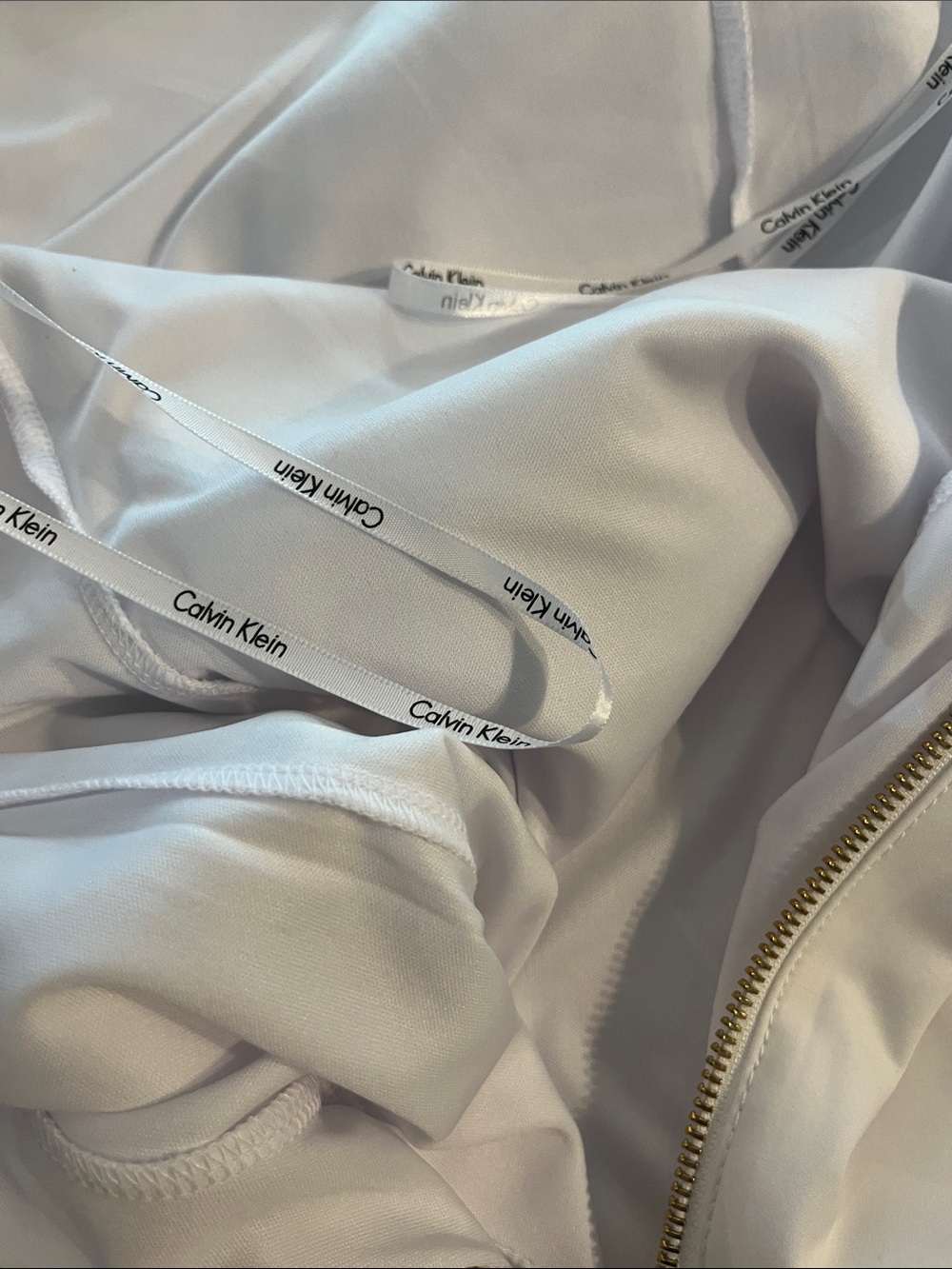 Calvin Klein White Sleeveless Midi Sheath Dress - Picture 11 of 13